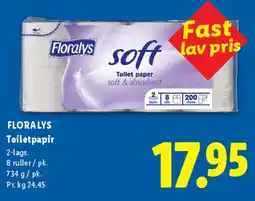 Lidl Floralys Soft toiletpapir, 8 ruller tilbud
