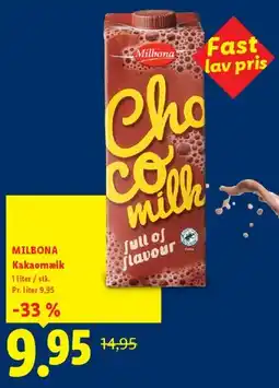 Lidl Milbona Choco Milk / Kakaomælk tilbud