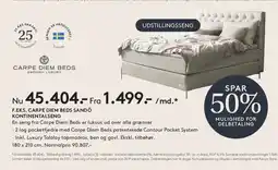 SENG Carpe Diem Beds Sandö Kontinentalseng tilbud