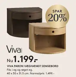 SENG Viva Paron væghængt sengebord tilbud