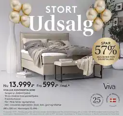 SENG VIVA LUX KONTINENTALSENG tilbud