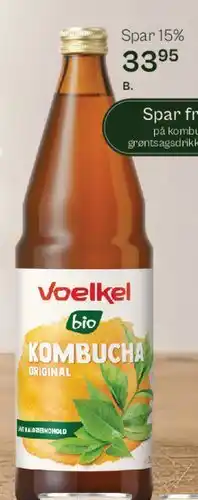 Helsam Voelkel bio Kombucha Original tilbud