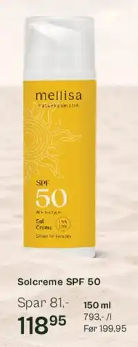 Helsam Solcreme SPF 50 tilbud
