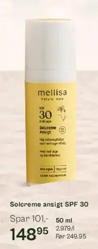Helsam Solcreme ansigt SPF 30 tilbud