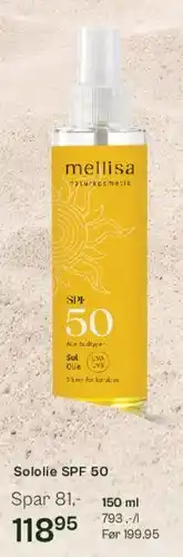 Helsam Sololie SPF 50 tilbud