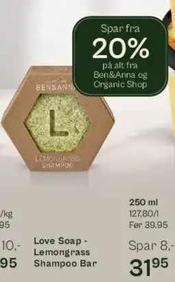 Helsam Love Soap - Lemongrass Shampoo Bar tilbud