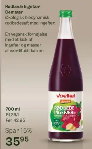 Helsam Rødbede Ingefær tilbud