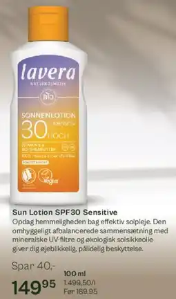 Helsam Sun Lotion SPF30 Sensitive tilbud