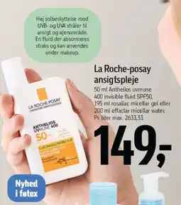 Føtex La Roche-Posay ansigtspleje (Anthelios m.fl.) tilbud