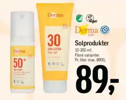 Føtex Derma Solprodukter tilbud