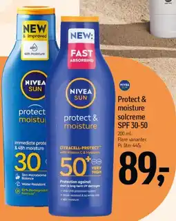 Føtex NIVEA SUN Protect & moisture solcreme SPF 30-50 tilbud