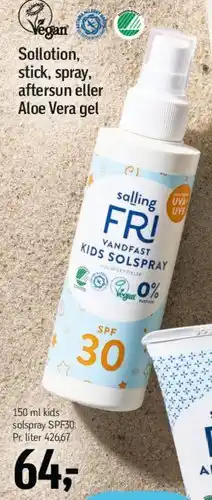 Føtex Kids solspray SPF30 tilbud