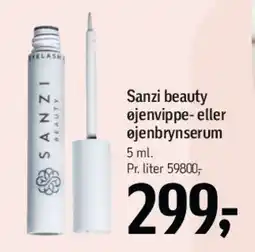 Føtex Sanzi beauty øjenvippe- eller øjenbrynsserum tilbud