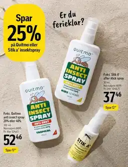 Føtex Quitmo / insektsspray - kampanje tilbud