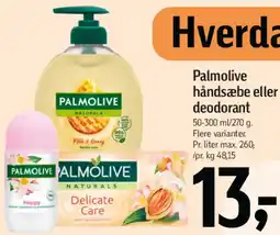 Føtex Palmolive produkter (håndsæbe / shower) tilbud