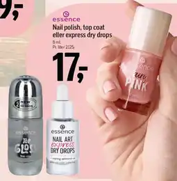 Føtex Nail polish / top coat / express dry drops tilbud