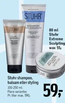 Føtex Stuhr shampoo / balsam / styling tilbud