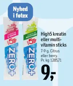 Føtex High5 kreatin / multivitamin sticks tilbud