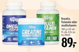 Føtex Kreatin / Fiskeolie / Multivitamin tilbud