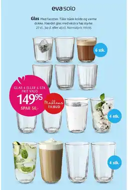 Kop & Kande Glas 4 eller 6 stk tilbud