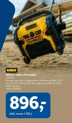 Davidsen DEWALT Dab+/fm-radio tilbud