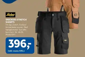 Davidsen Snickers stretch shorts tilbud