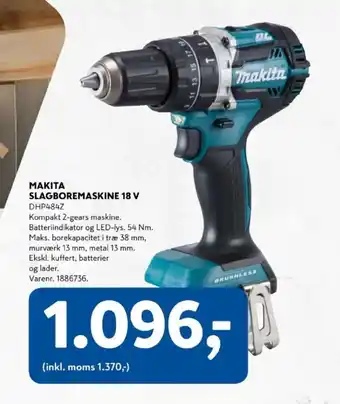 Makita slagboremaskine 18 V DHP484Z