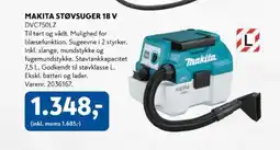 Davidsen Makita støvsuger 18 V DVC750LZ tilbud