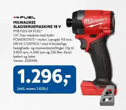 Davidsen MILWAUKEE Slagskruemaskine 18 V tilbud