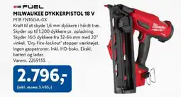 Davidsen MILWAUKEE Dykkerpistol 18 V tilbud