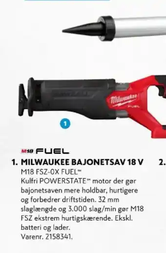 MILWAUKEE Bajonetsav 18 V