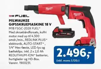 MILWAUKEE Gipsskruemaskine 18 V