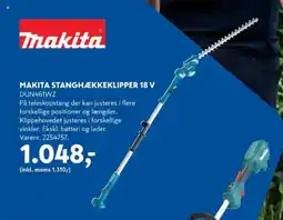 Davidsen MAKITA Stanghækkeklipper 18 V DUN461WZ tilbud