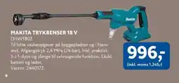 Davidsen MAKITA Trykrenser 18 V DHW180Z tilbud