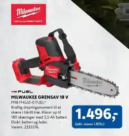 Davidsen MILWAUKEE Grensav 18 V tilbud