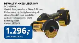 Davidsen DEWALT Vinkelsliber 18 V tilbud