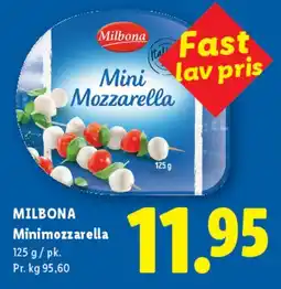 Lidl MILBONA Minimomozzarella tilbud