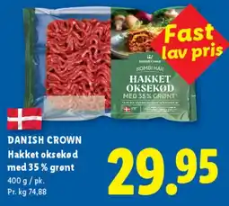 Lidl Hakket oksekød med 35% grønt tilbud