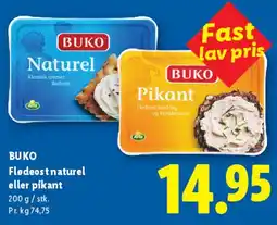 Lidl Flødeost naturel eller pikant tilbud