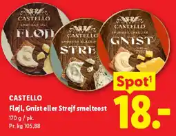 Lidl CASTELLO smelteost (Fløj, Gnist eller Strejf) tilbud