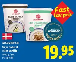 Lidl Skyr naturel eller vanilje tilbud