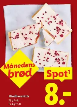 Lidl Hindbær snitte tilbud