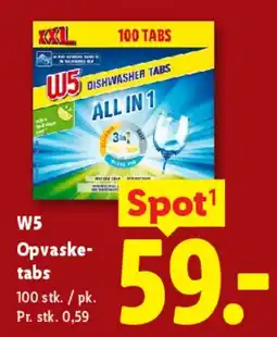 Lidl W5 Opvasketabs (All in 1) tilbud