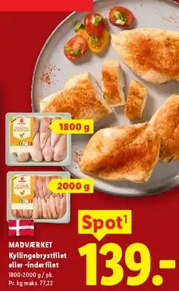 Lidl Kyllingebrystfilet eller -inderfilet tilbud