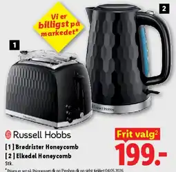 Lidl Russell Hobbs Honeycomb - brødrister & elkedel tilbud