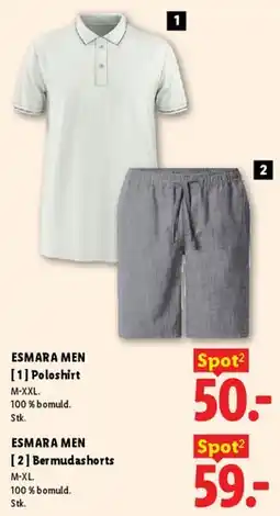 Lidl ESMARA MEN - Poloshirt / Bermudashorts tilbud