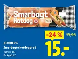 Lidl KOHBERG Smørbagt hotdogbrød 360 g tilbud