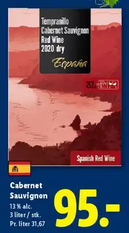 Lidl Tempranillo / Cabernet Sauvignon - Spanish Red Wine (2020) tilbud