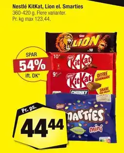 Calle Nestlé KitKat, Lion el. Smarties tilbud