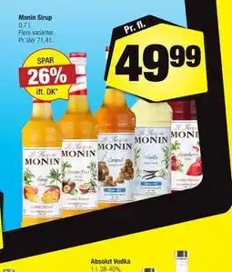 Calle Monin Sirup tilbud
